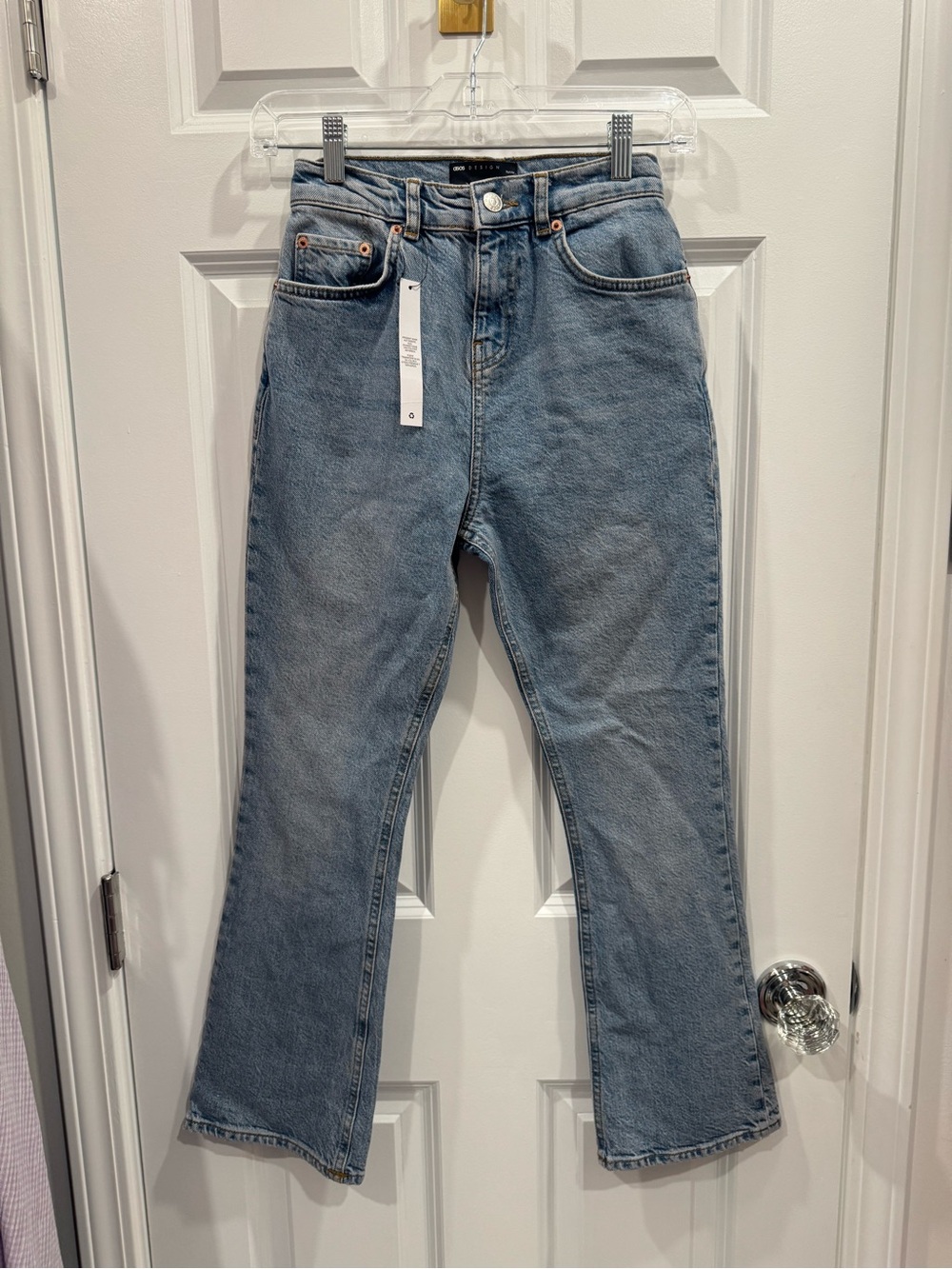 ASOS Light Blue High-Waist Flare Jeans